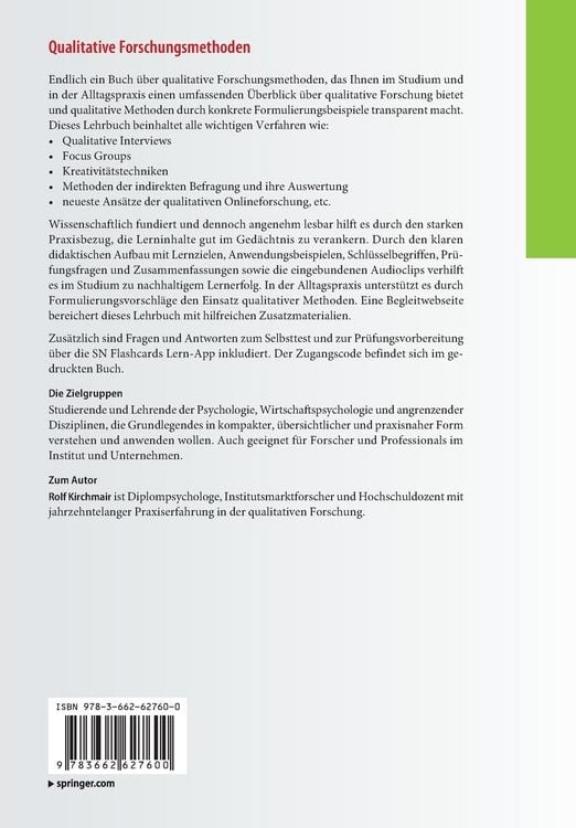 Produktbild: Qualitative Forschungsmethoden
