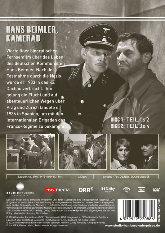 Produktbild: Hans Beimler, Kamerad (DDR TV-Archiv) [2 DVDs]
