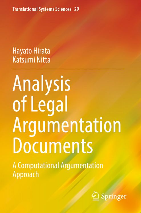 Produktbild: Analysis of Legal Argumentation Documents