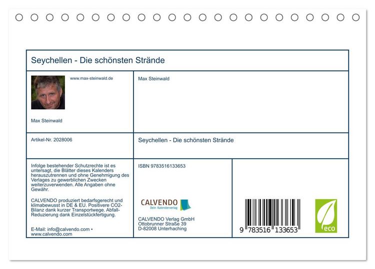 Produktbild: Seychellen - Die sch&ouml;nsten Str&auml;nde (Tischkalender 2026 DIN A5 quer), CALVENDO Monatskalender