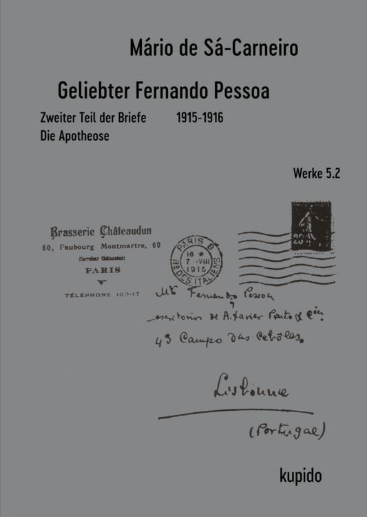 Produktbild: Geliebter Fernando Pessoa Zweiter Teil der Briefe 1915-1916