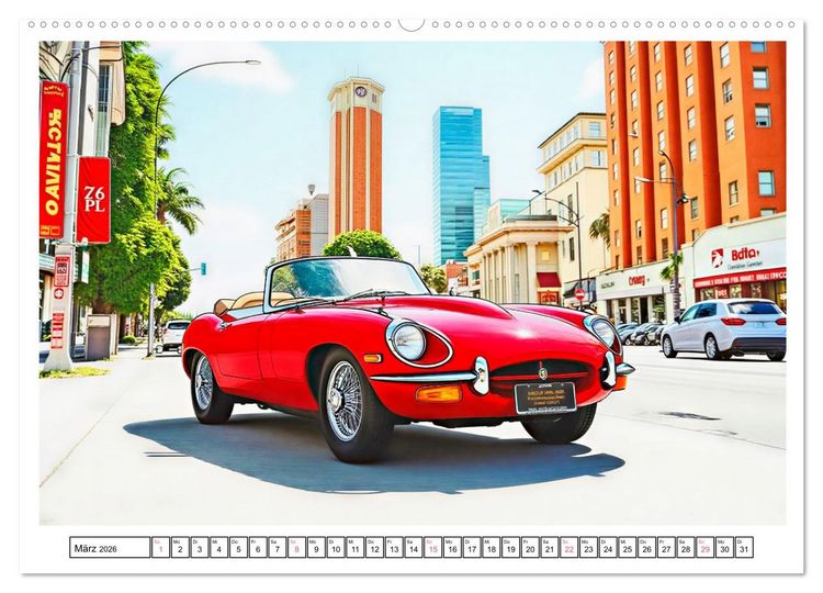 Produktbild: Kultautos der 1960er Jahre (hochwertiger Premium Wandkalender 2026 DIN A2 quer), Kunstdruck in Hochglanz