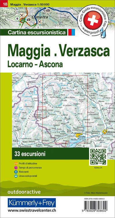 Produktbild: Maggia, Verzasca, Locarno-Ascona Touren-Wanderkarte Nr. 18