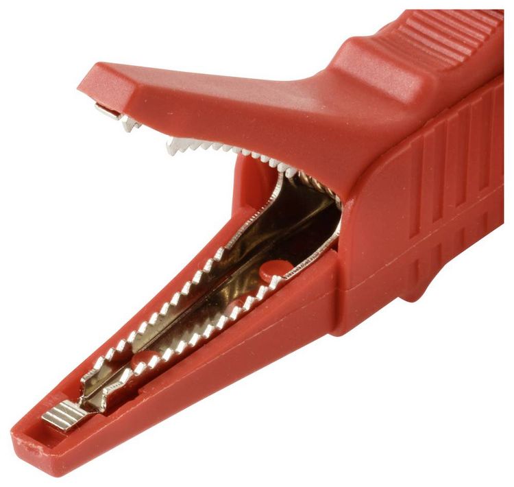 Produktbild: VOLTCRAFT MSK-125 Krokodilklemme kurz CAT II 300V 10A Rot