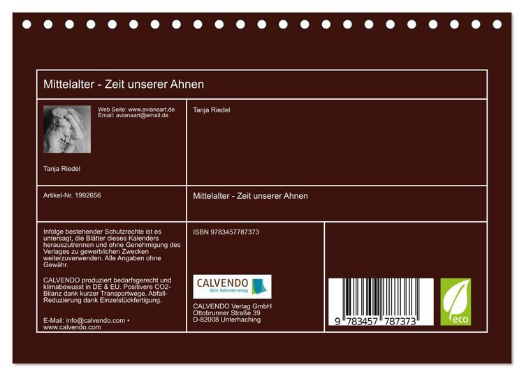 Produktbild: Mittelalter - Zeit unserer Ahnen (Tischkalender 2026 DIN A5 quer), CALVENDO Monatskalender