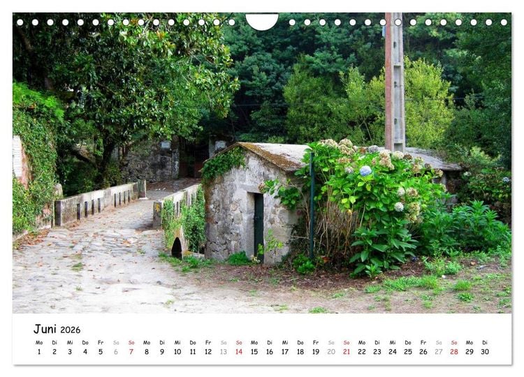 Produktbild: Jakobsweg - Camino Portugues (Wandkalender 2026 DIN A4 quer), CALVENDO Monatskalender