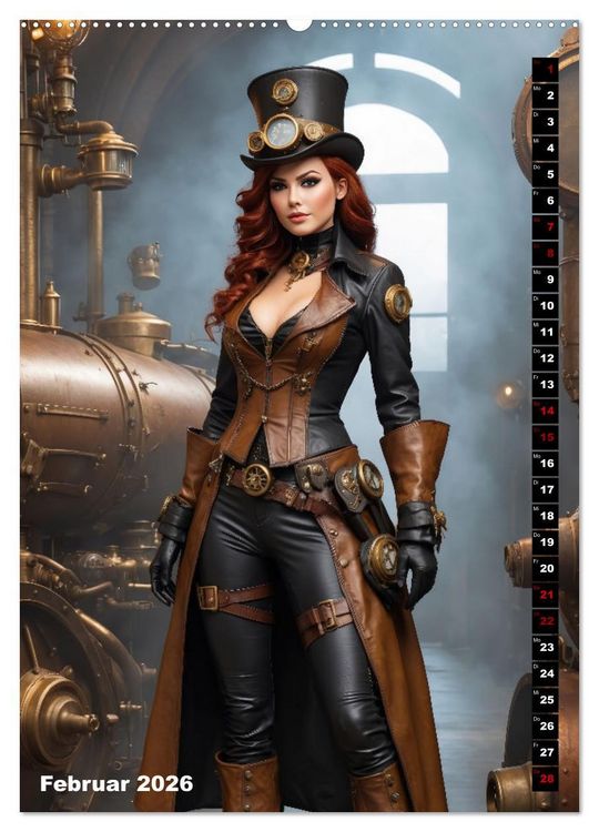 Produktbild: Steampunk Divas (Wandkalender 2026 DIN A2 hoch), CALVENDO Monatskalender