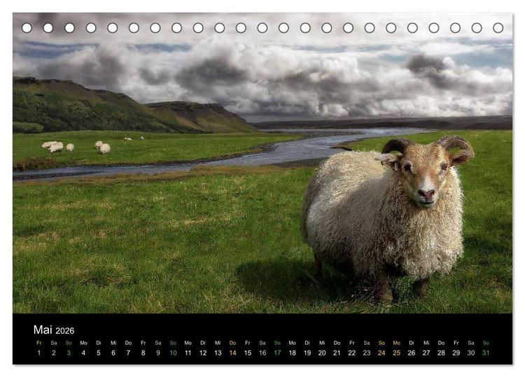 Produktbild: Island - wundervolle Weite (Tischkalender 2026 DIN A5 quer), CALVENDO Monatskalender