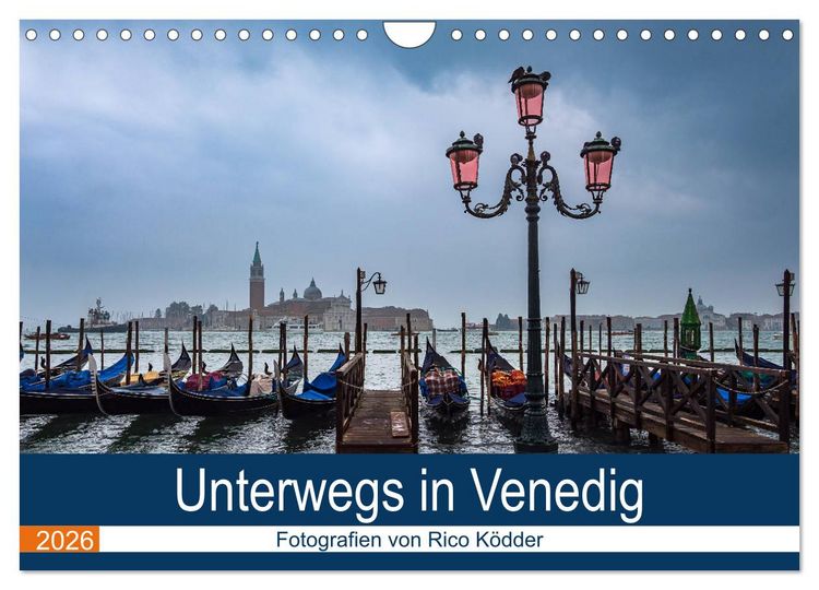 Produktbild: Unterwegs in Venedig (Wandkalender 2026 DIN A4 quer), CALVENDO Monatskalender