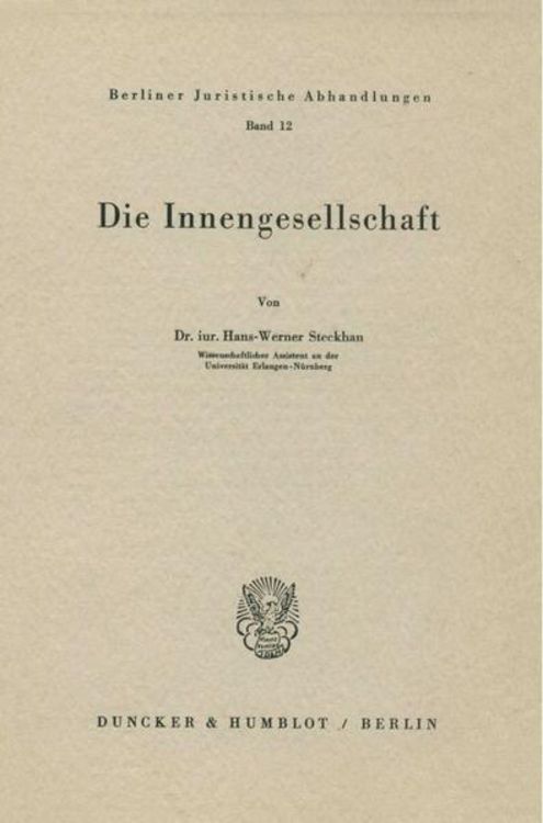 Produktbild: Die Innengesellschaft.