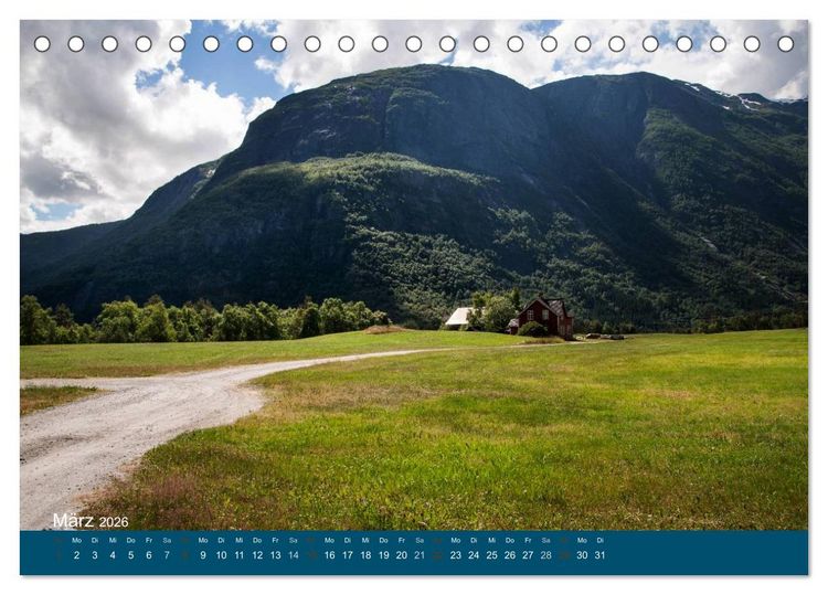 Produktbild: Norwegen atemberaubende Landschaft (Tischkalender 2026 DIN A5 quer), CALVENDO Monatskalender