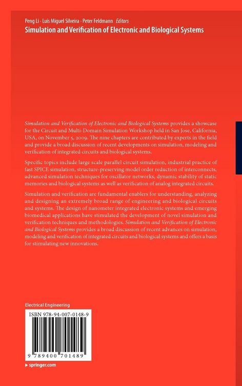 Produktbild: Simulation and Verification of Electronic and Biological Systems
