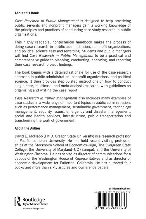 Produktbild: Case Research in Public Management