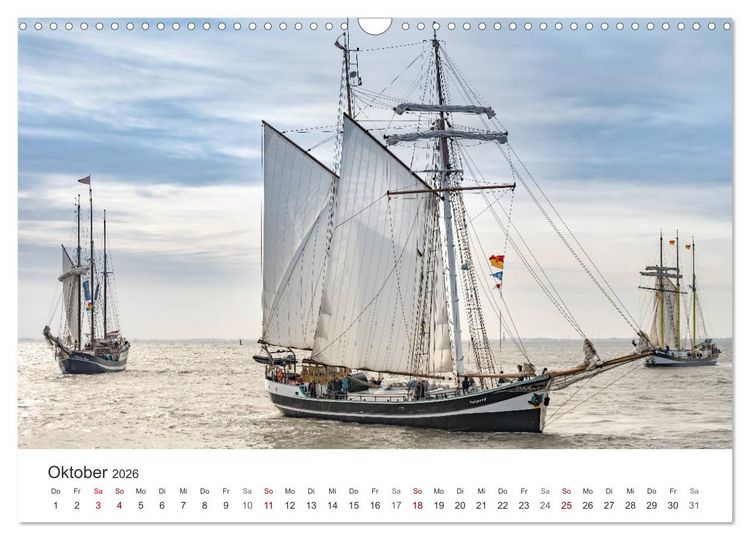 Produktbild: Nieders&auml;chsische K&uuml;ste - K&uuml;stenorte von Ostfriesland bis Bremerhaven (Wandkalender 2026 DIN A3 quer), CALVENDO Monatskalender