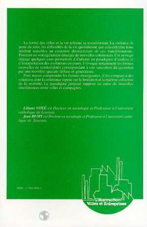 Produktbild: La ville : vers une nouvelle d&eacute;finition ?