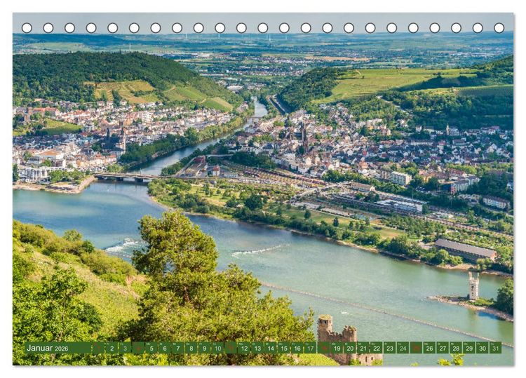 Produktbild: Kulturlandschaft Oberes Mittelrheintal I (Tischkalender 2026 DIN A5 quer), CALVENDO Monatskalender