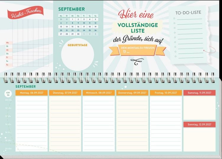 Produktbild: Tischkalender 2027 quer: Nutze den Tag! Es sei denn, er ist bl&ouml;d, dann nutze den n&auml;chsten