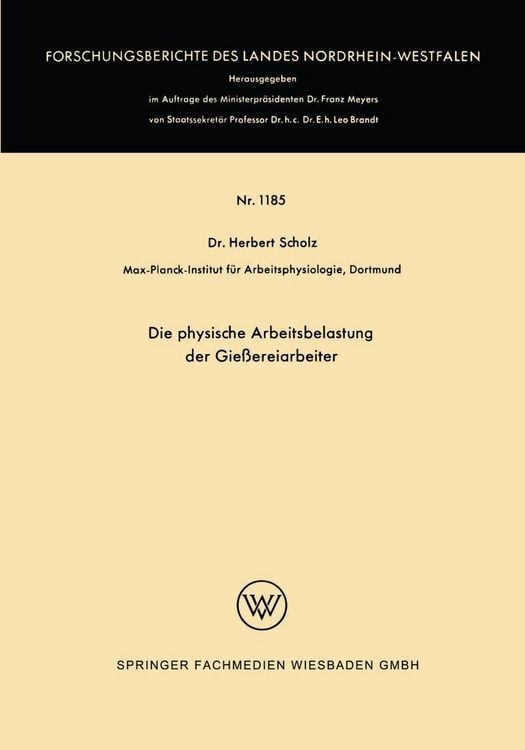 Produktbild: Die physische Arbeitsbelastung der Gie&szlig;ereiarbeiter