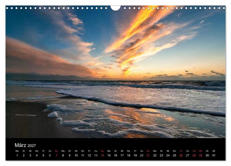 Produktbild: Faszination Meer und Wolken (Wandkalender 2027 DIN A3 quer), CALVENDO Monatskalender