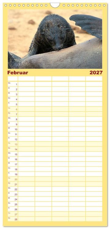 Produktbild: Familienplaner 2027 - Wildes Kinderzimmer - Tierkinder in Afrika mit 5 Spalten (Wandkalender, 21 x 45 cm) CALVENDO