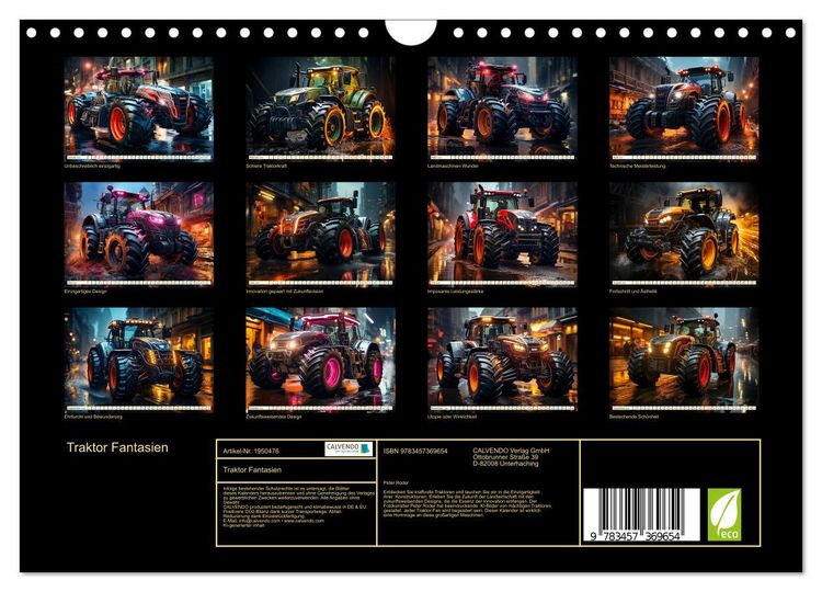 Produktbild: Traktor Fantasien (Wandkalender 2026 DIN A4 quer), CALVENDO Monatskalender