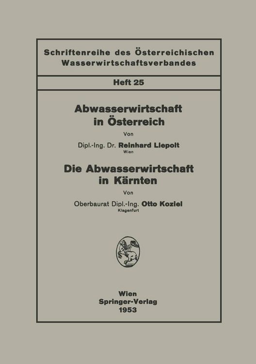Produktbild: Abwasserwirtschaft in &Ouml;sterreich. Die Abwasserwirtschaft in K&auml;rnten