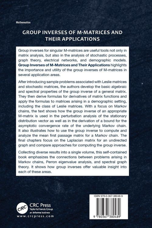 Produktbild: Group Inverses of M-Matrices and Their Applications