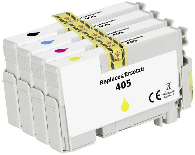 Produktbild: Renkforce Druckerpatrone ersetzt Epson 405, T05G6, T05G1, T05G2, T05G3, T05G4 Kompatibel Kombi-Pack Schwarz, Cyan, Magenta, Gelb RF-5705462