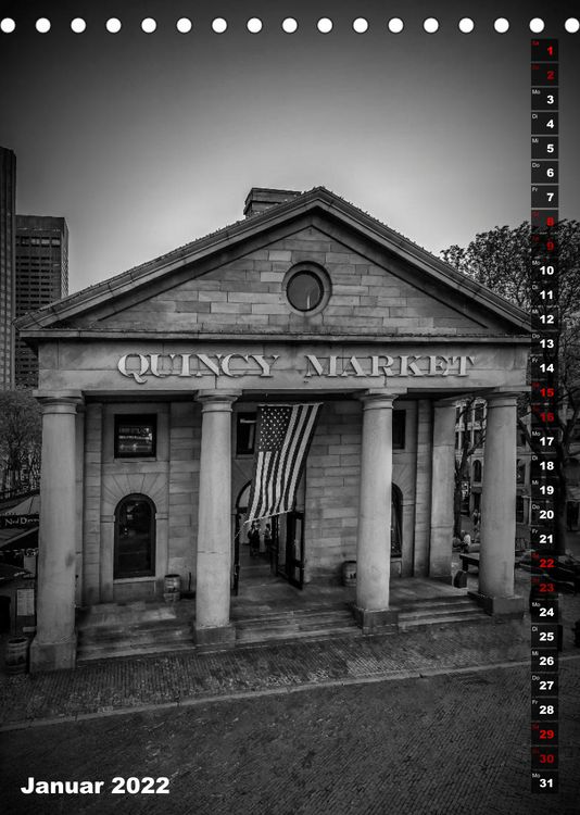 Produktbild: BOSTON Monochrome Impressionen (Tischkalender 2022 DIN A5 hoch)