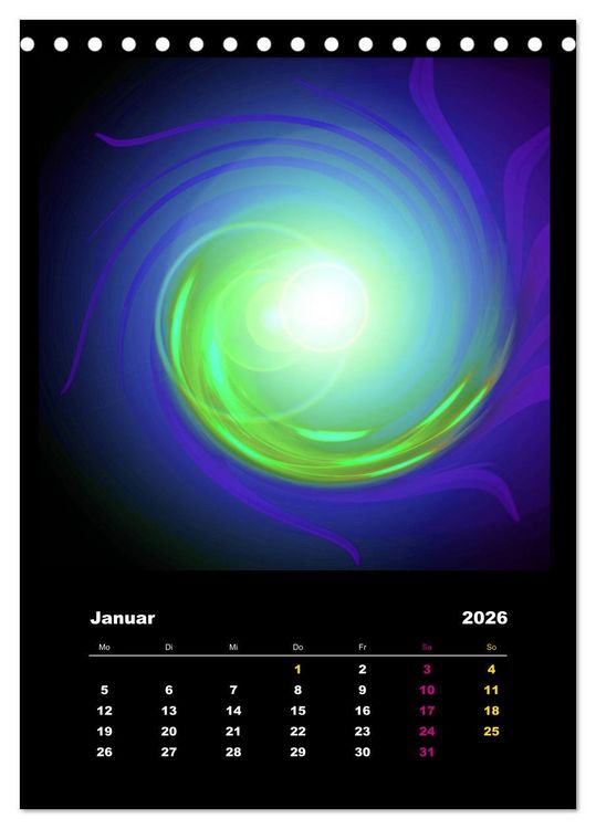 Produktbild: Energie-Spiralen 2026 (Tischkalender 2026 DIN A5 hoch), CALVENDO Monatskalender