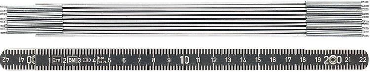 Produktbild: Gliederma&szlig;stab L.2m B.14mm mm/mm EG II Alu.schwarz BMI