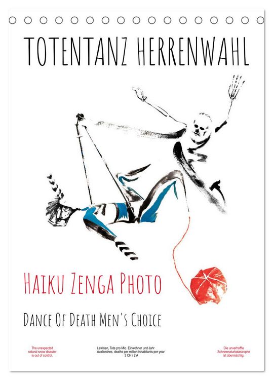 Produktbild: TOTENTANZ HERRENWAHL Haiku Zenga Photo DANCE OF DEATH MEN'S CHOICE (Tischkalender 2026 DIN A5 hoch), CALVENDO Monatskalender