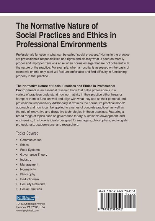 Produktbild: The Normative Nature of Social Practices and Ethics in Professional Environments