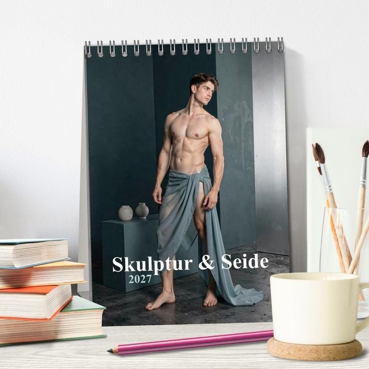 Produktbild: Skulptur & Seide (Tischkalender 2027 DIN A5 hoch), CALVENDO Monatskalender