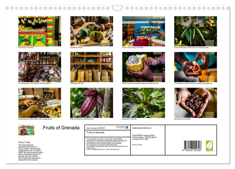 Produktbild: Fruits of Grenada (Wall Calendar 2026 DIN A3 landscape), CALVENDO 12 Month Wall Calendar