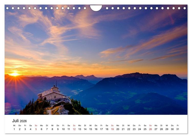 Produktbild: Berchtesgadener Berge im Licht (Wandkalender 2026 DIN A4 quer), CALVENDO Monatskalender