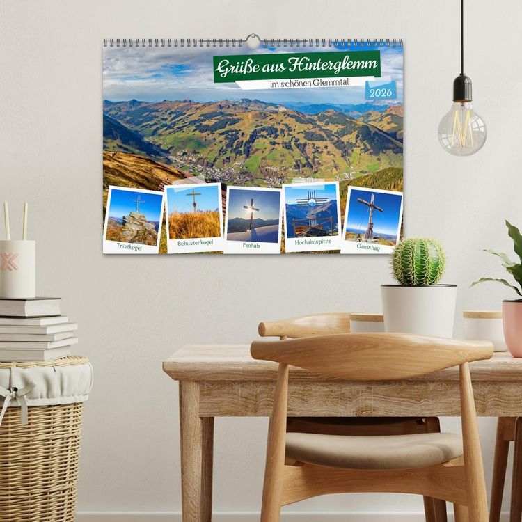 Produktbild: Gr&uuml;&szlig;e aus Hinterglemm (Wandkalender 2026 DIN A3 quer), CALVENDO Monatskalender