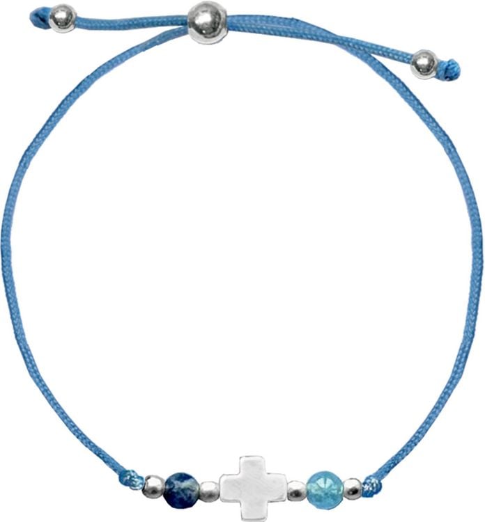 Produktbild: Armband - Perlenarmband mit Kreuzanh&auml;nger