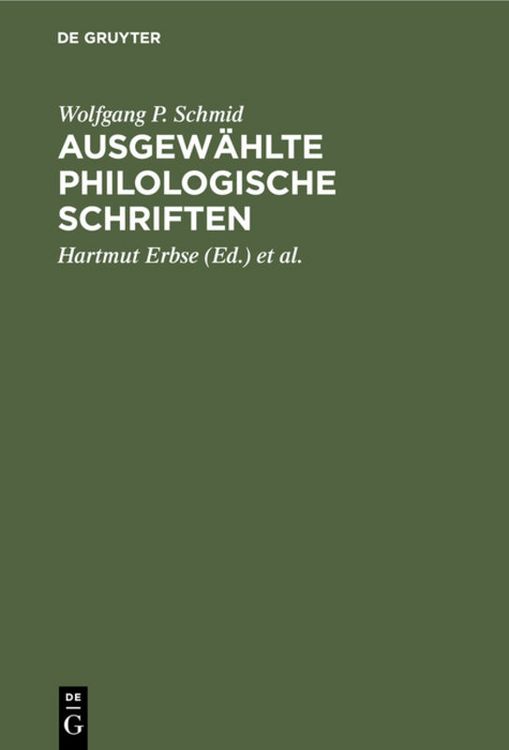 Produktbild: Ausgew&auml;hlte philologische Schriften