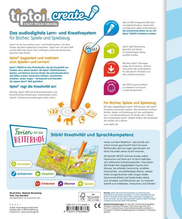 Produktbild: Tiptoi® CREATE Ferien auf dem Reiterhof