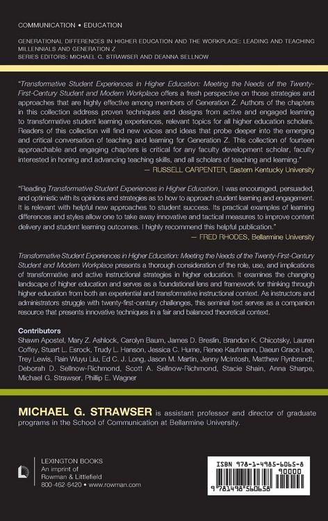 Produktbild: Transformative Student Experiences in Higher Education