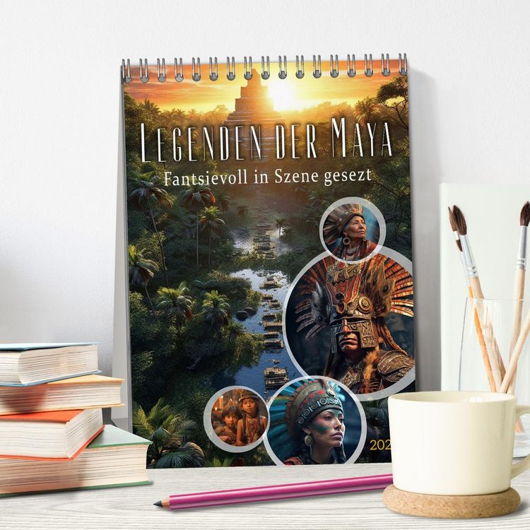 Produktbild: Legenden der Maya (Tischkalender 2026 DIN A5 hoch), CALVENDO Monatskalender