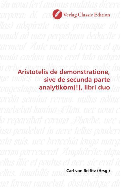 Produktbild: Aristotelis de demonstratione, sive de secunda parte analyti