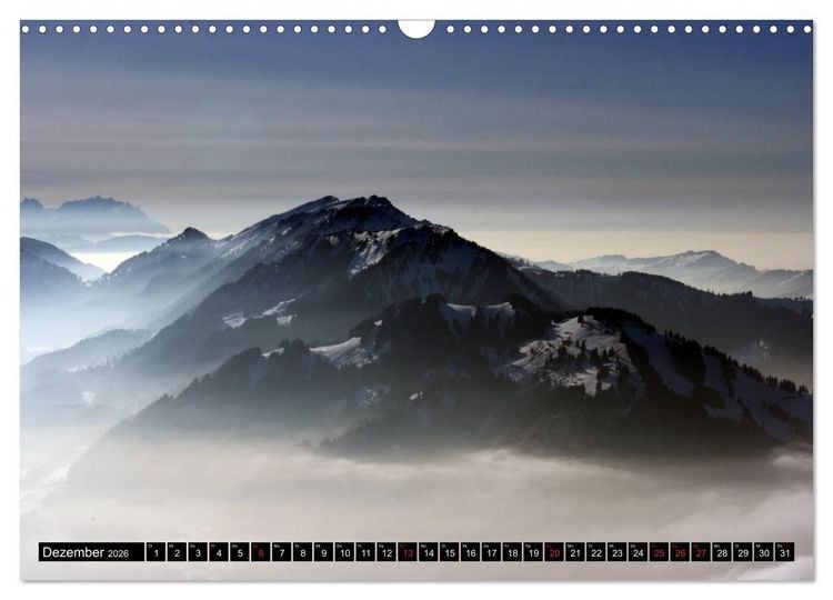 Produktbild: Allg&auml;uer Bergblicke - Frei f&uuml;hlen, frei denken, loslassen... (Wandkalender 2026 DIN A3 quer), CALVENDO Monatskalender