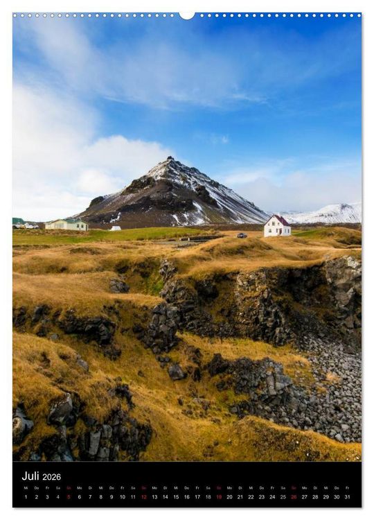 Produktbild: Island - Wundervolle Landschaften (Wandkalender 2026 DIN A2 hoch), CALVENDO Monatskalender
