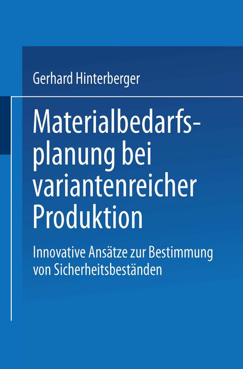 Produktbild: Materialbedarfsplanung bei variantenreicher Produktion