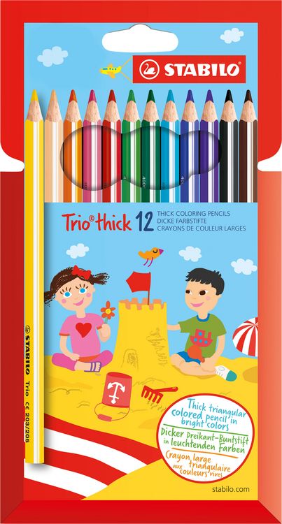 Produktbild: STABILO  Dreikant-Buntstift - Trio dick - 12er Pack - mit 12 verschiedenen Farben