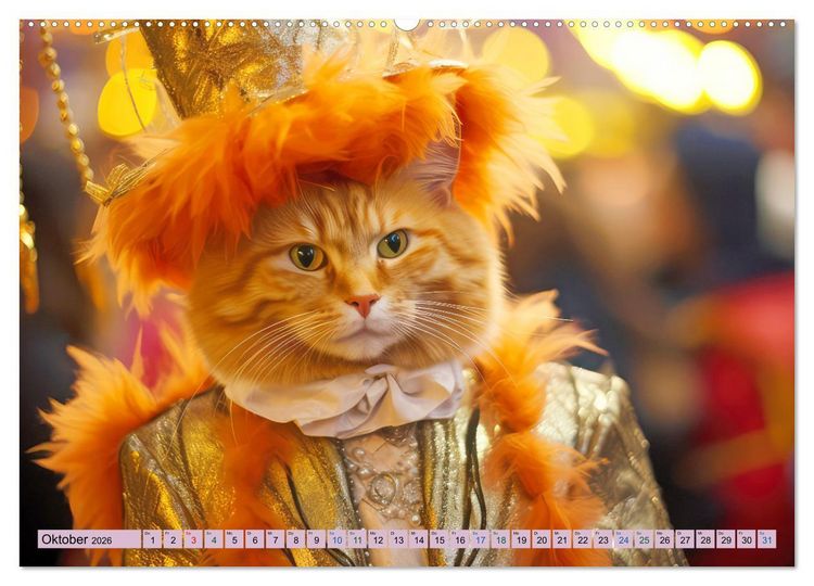 Produktbild: Ginger - Samtpfotiger Abenteurer (Wandkalender 2026 DIN A2 quer), CALVENDO Monatskalender
