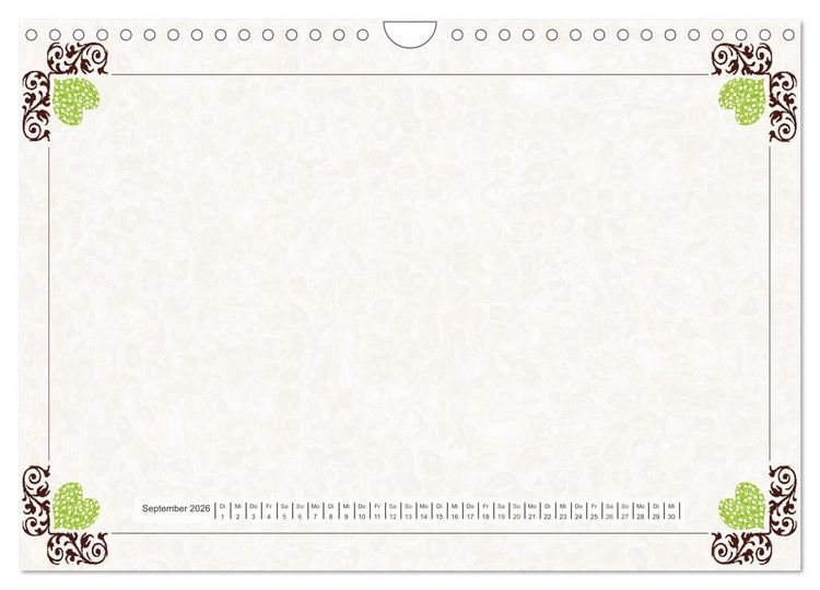 Produktbild: Bastelkalender Nostalgie-Rahmen 2026 (Wandkalender 2026 DIN A4 quer), CALVENDO Monatskalender