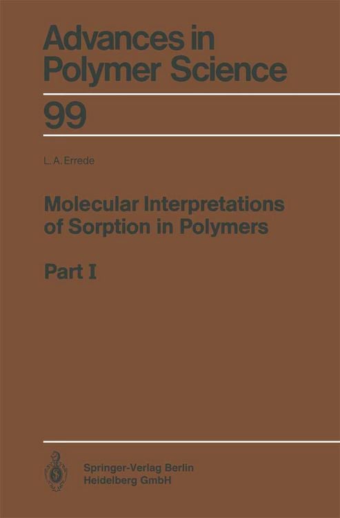 Produktbild: Molecular Interpretations of Sorption in Polymers